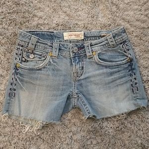 Blue denim MEK shorts